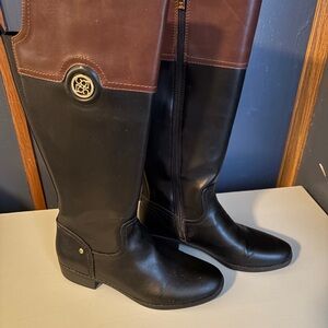 Black and Brown Riding Boots